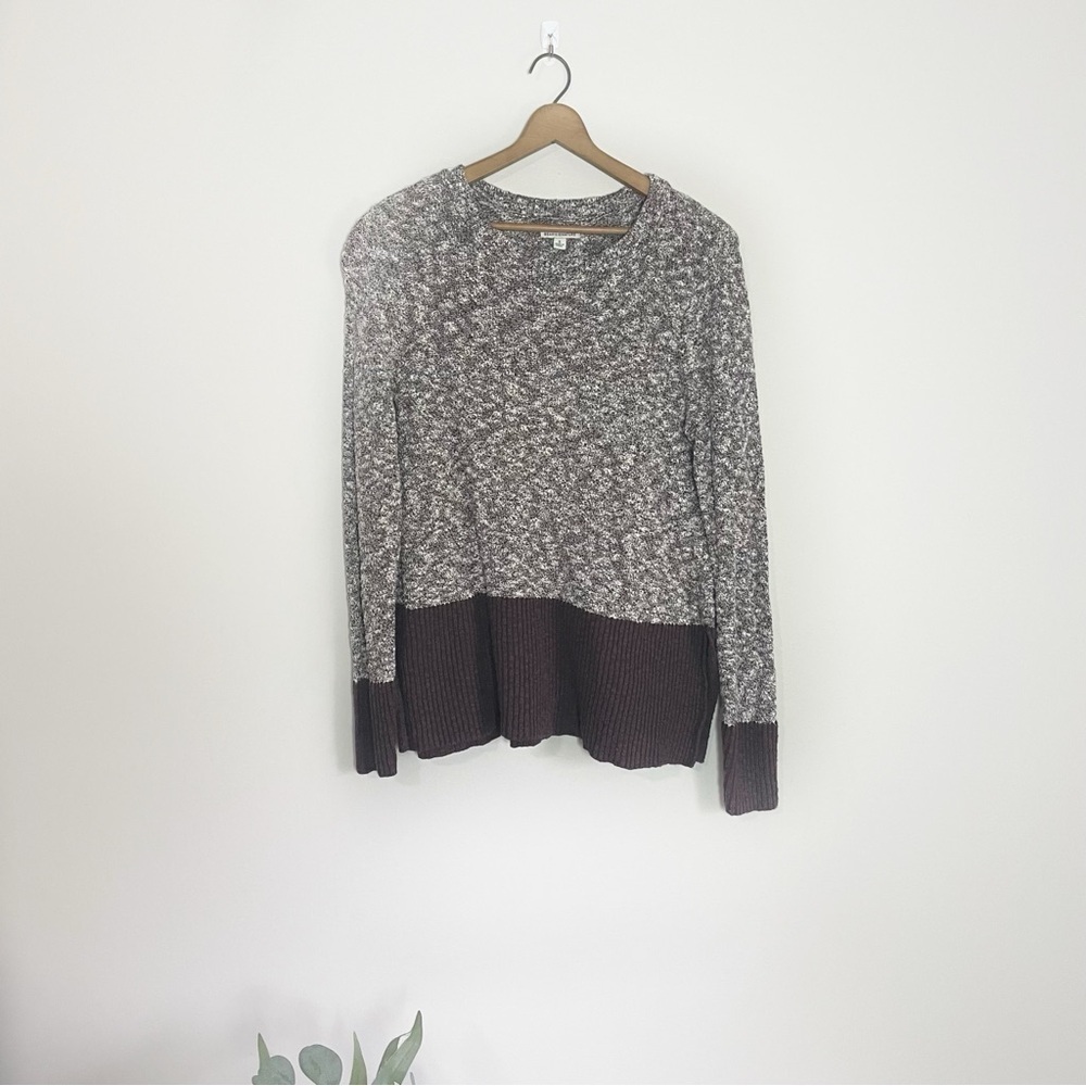 [L.L. Bean] Women's Dark Purple & White Speckled Knit Sweater